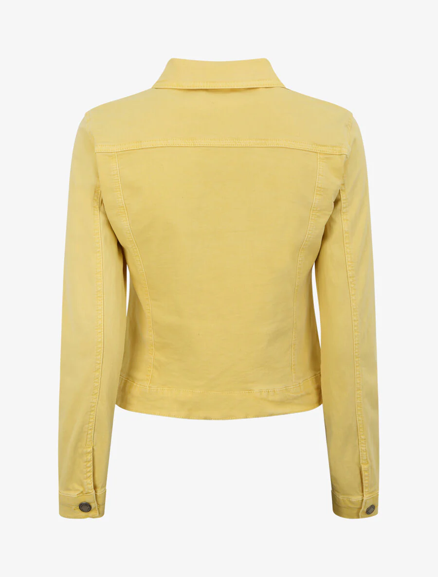 Korte jeansjas - Geel - Image 3