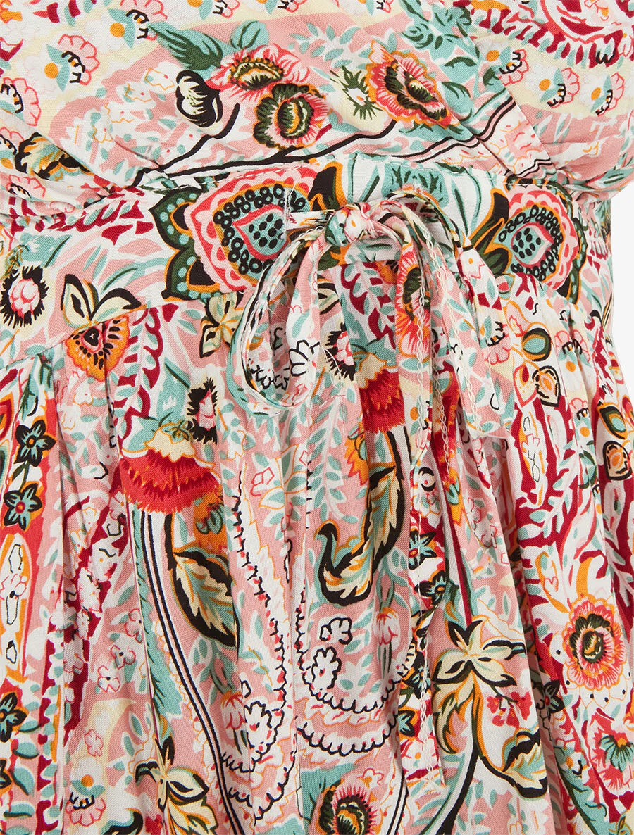 Korte jurk met bloemenprint - Roze - Image 3