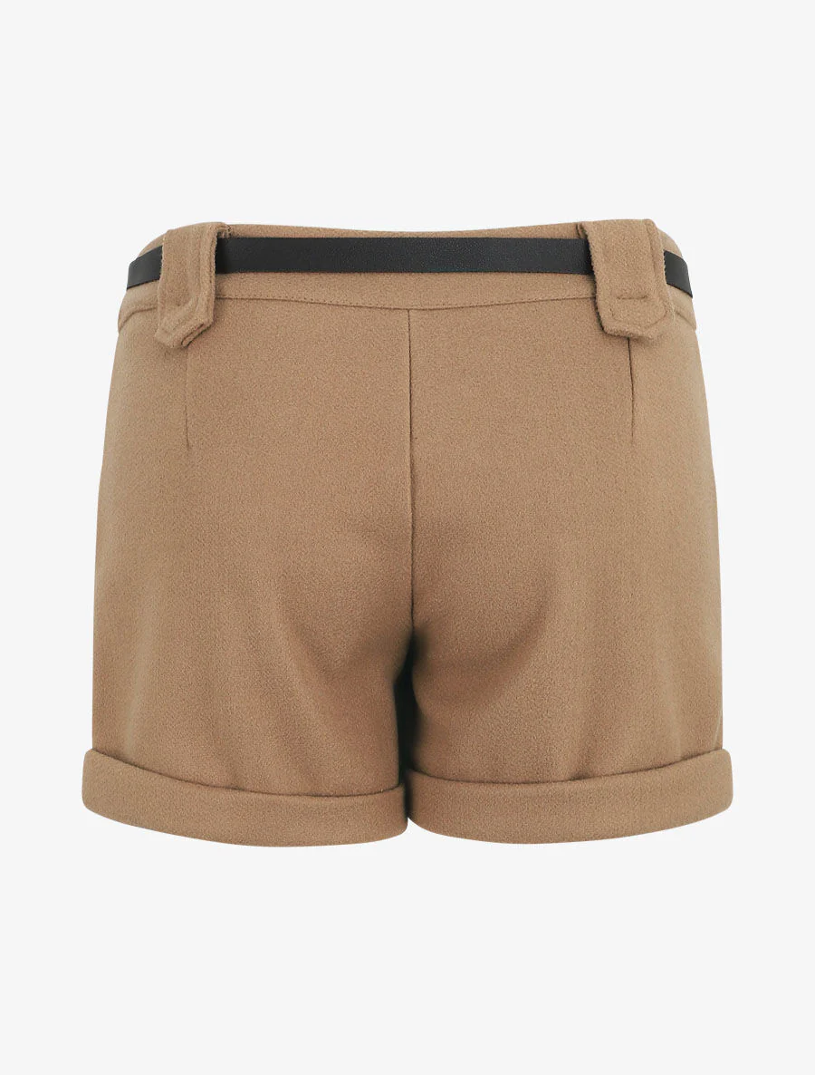 Korte rechte trui van wolmix - Beige - Image 2