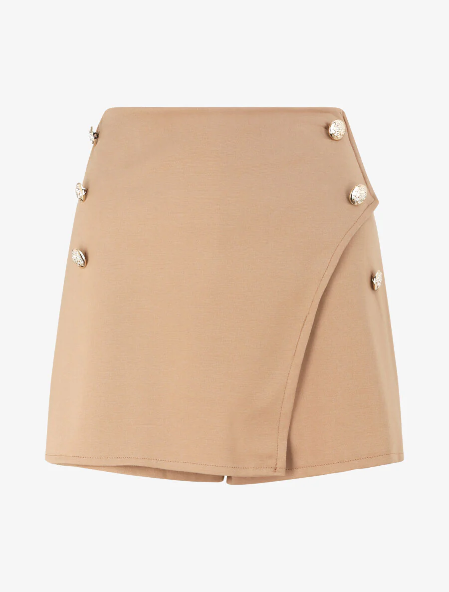 Short stijl culotte rok - Beige