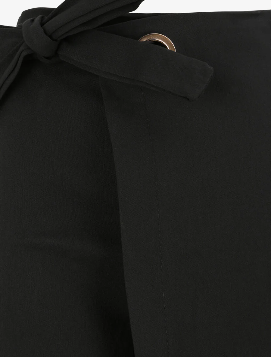 Korte stijl rok met elastische taille - Zwart - Image 3