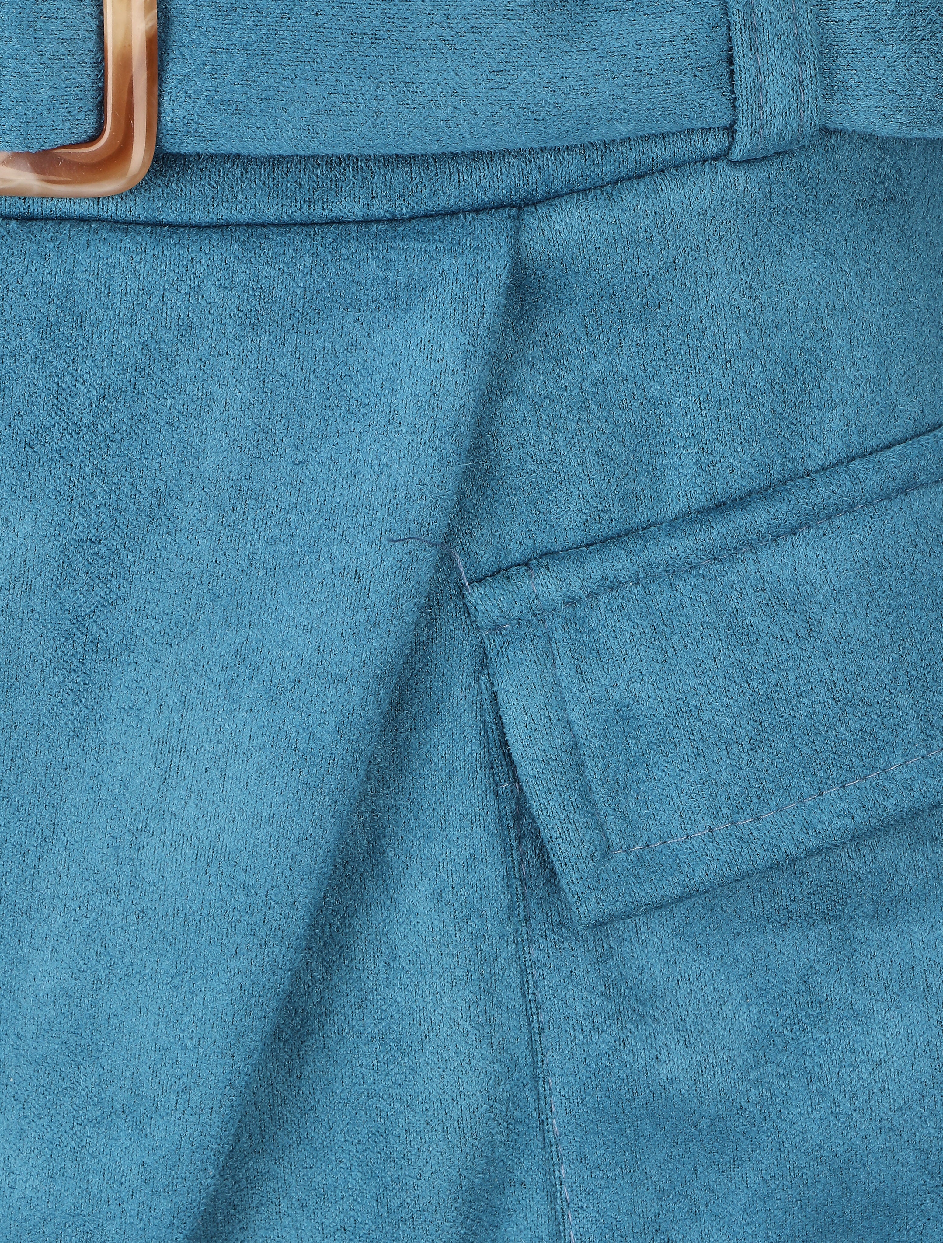 Korte suède rok - Blauw - Image 3