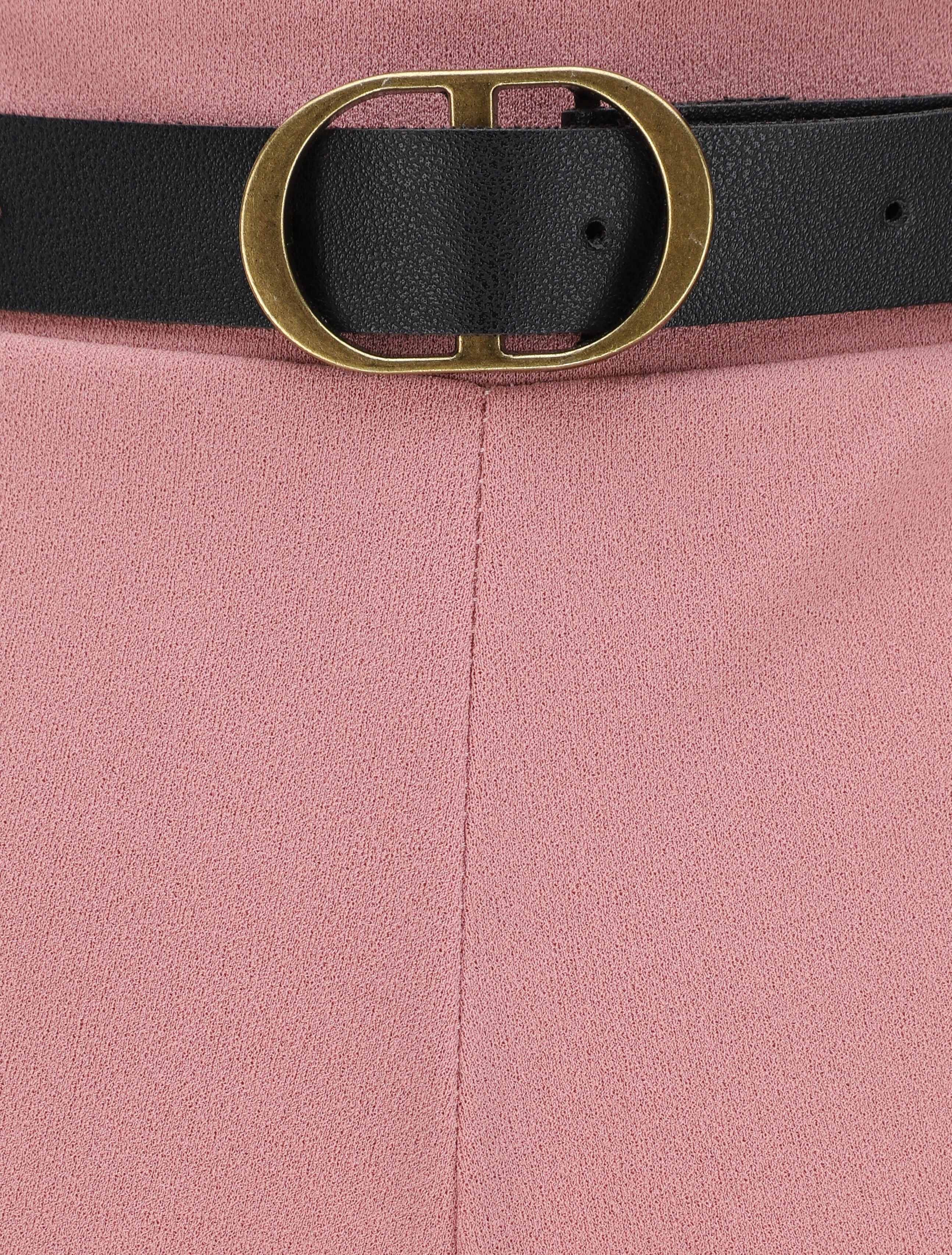 Korte uitlopende plooirok - Roze - Image 3