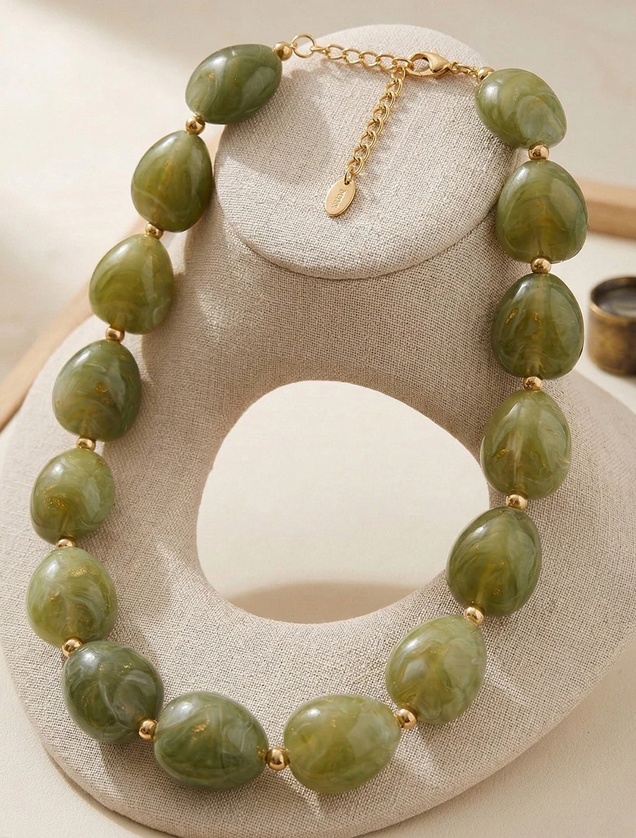 Kralenketting van hars - Groen