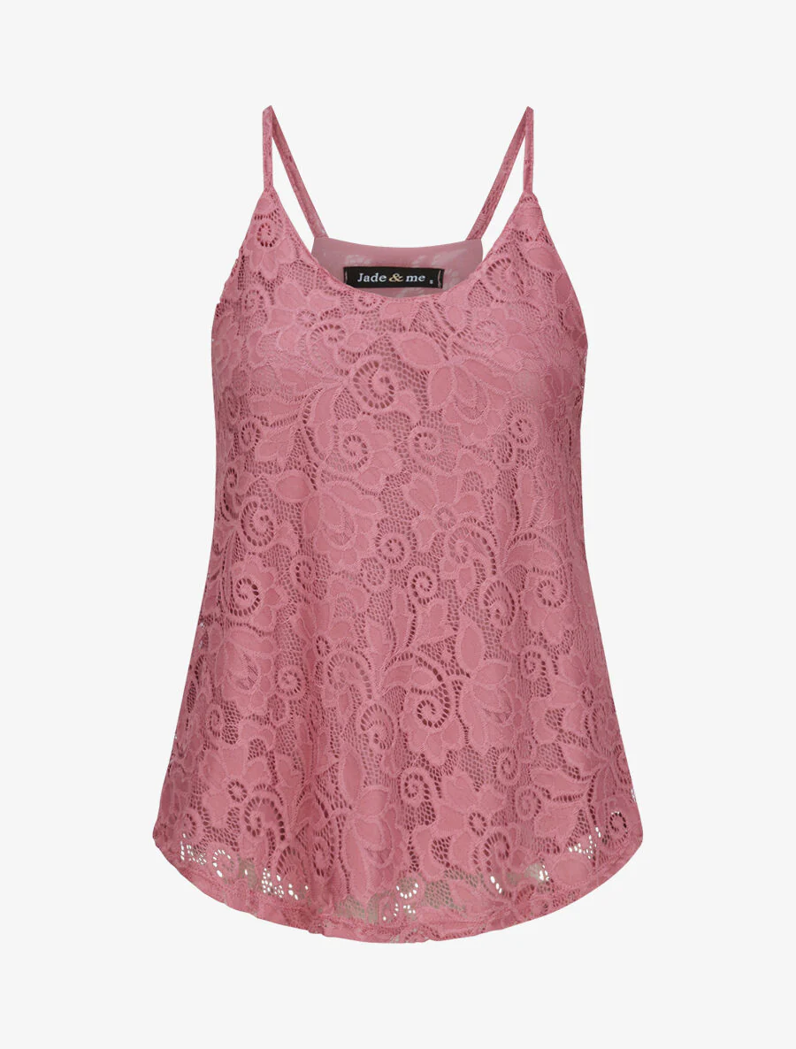 Lace Racerback Tank Top - Oudroze