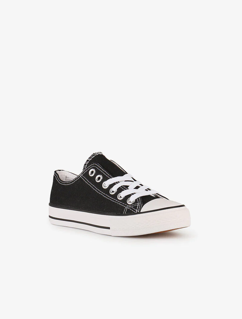 Lage tennisschoenen effen - zwart - Image 3