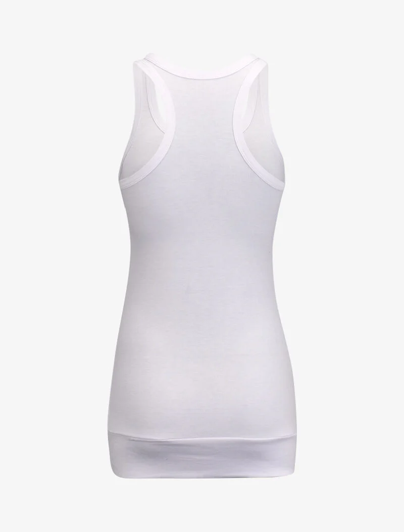 Lange aansluitende tanktop - wit - Image 2