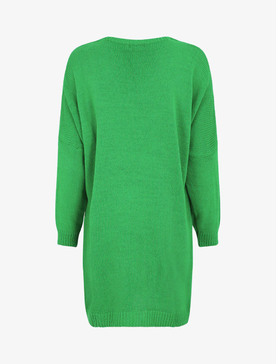 Lang open vest met vleermuismouwen - Groen - Image 2