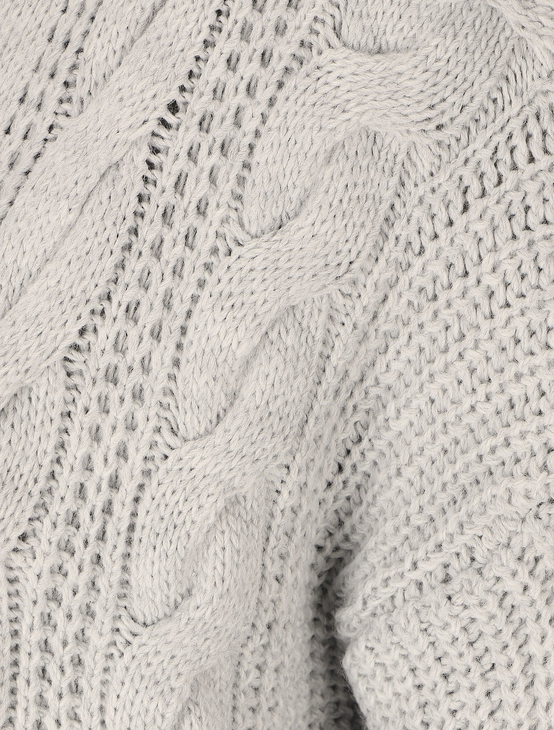 Lang open vest van mesh - Grijs - Image 3