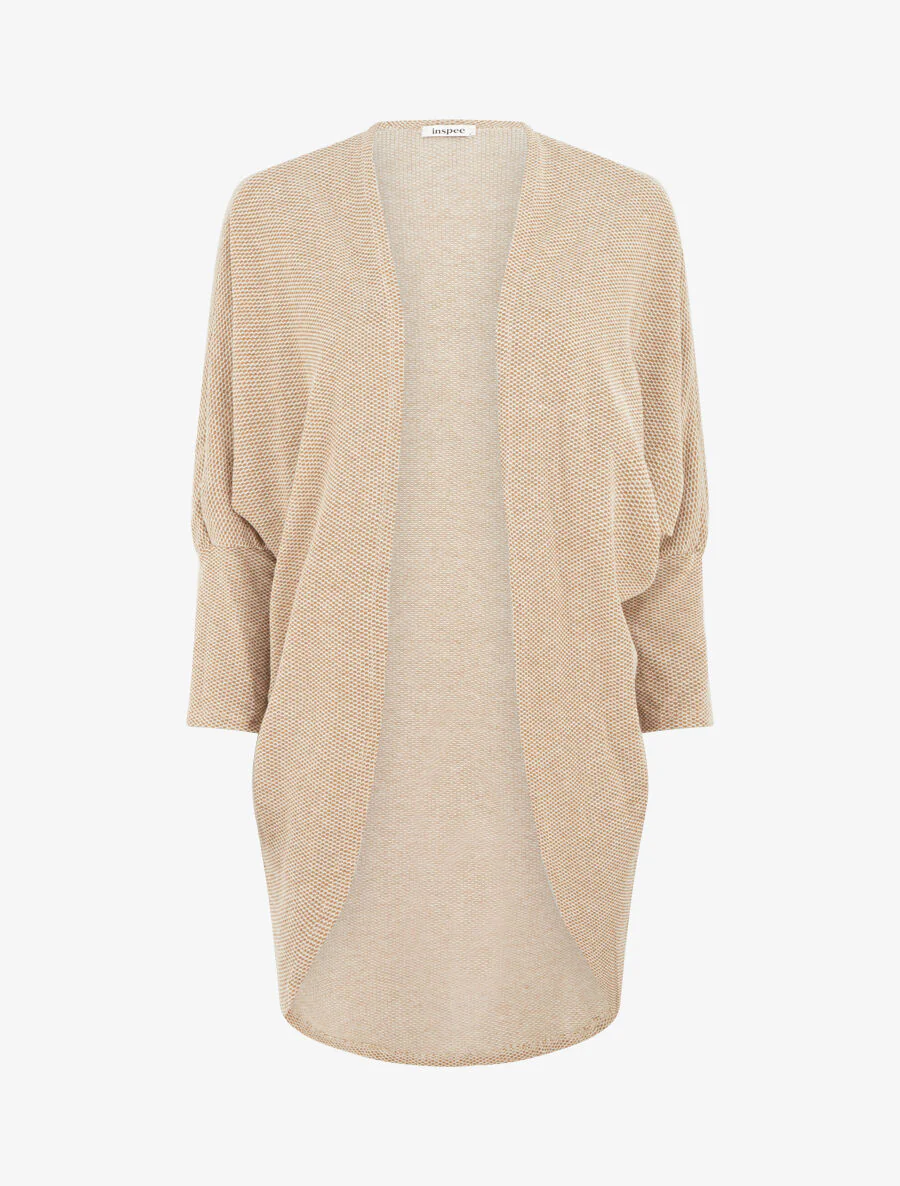 Lang vest met lange mouwen - Kameel