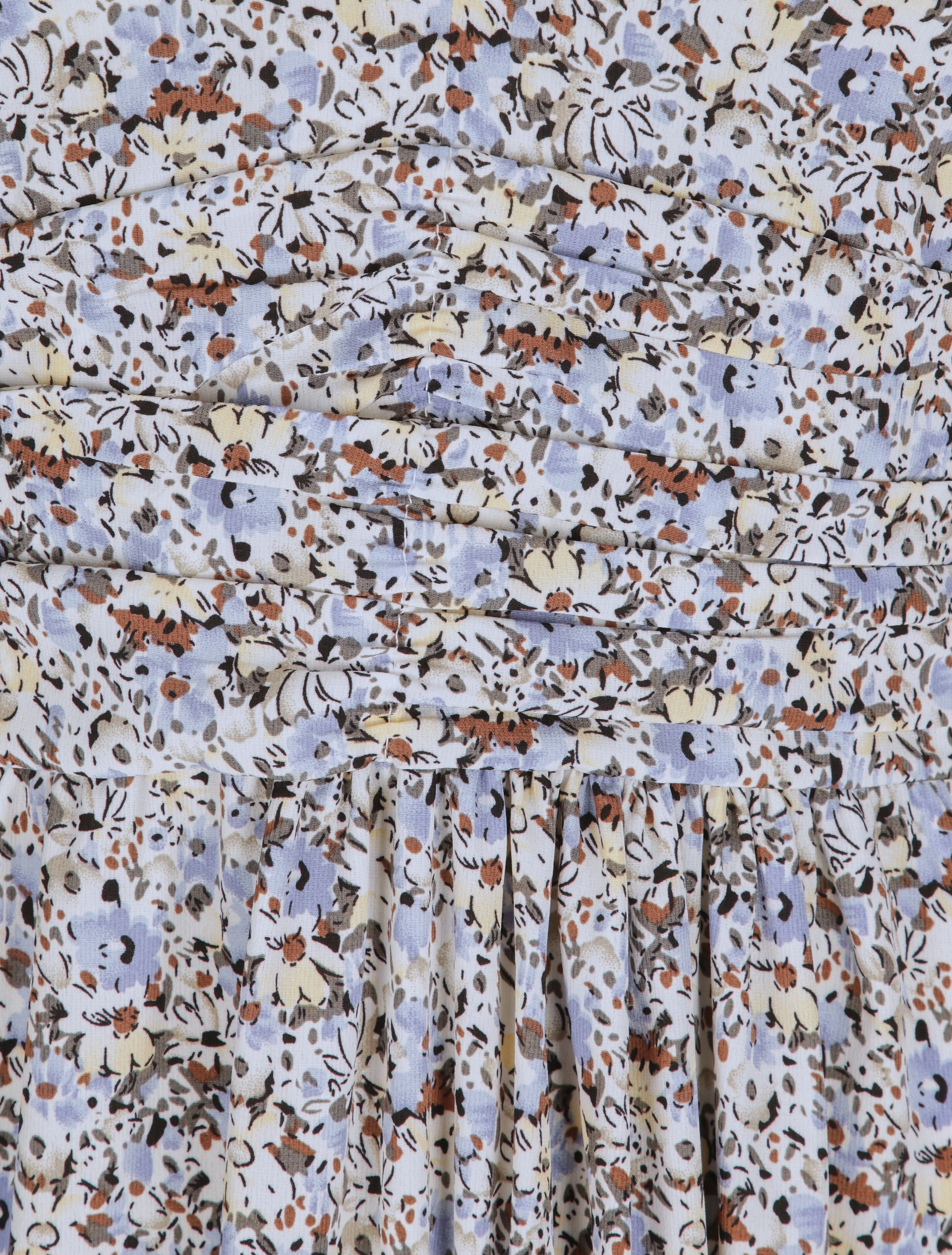 Lange bloemenprint jurk van de lente - Blauw - Image 3