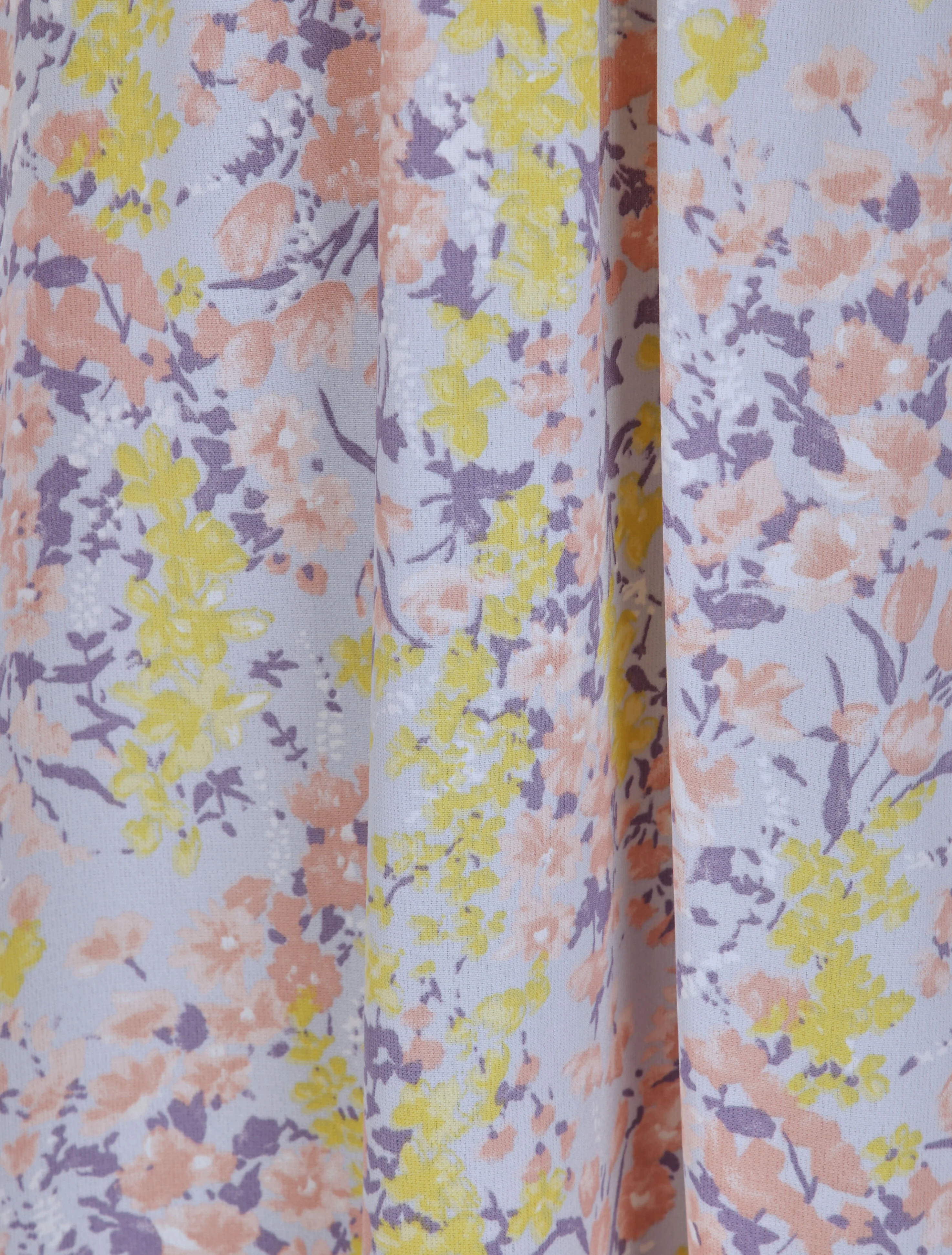 Lange bloemenprint lente jurk - Lichtblauw - Image 3