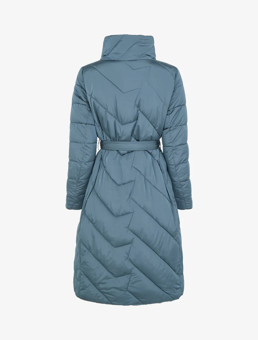 Lange donsjas met opstaande kraag - Blauw - Image 2