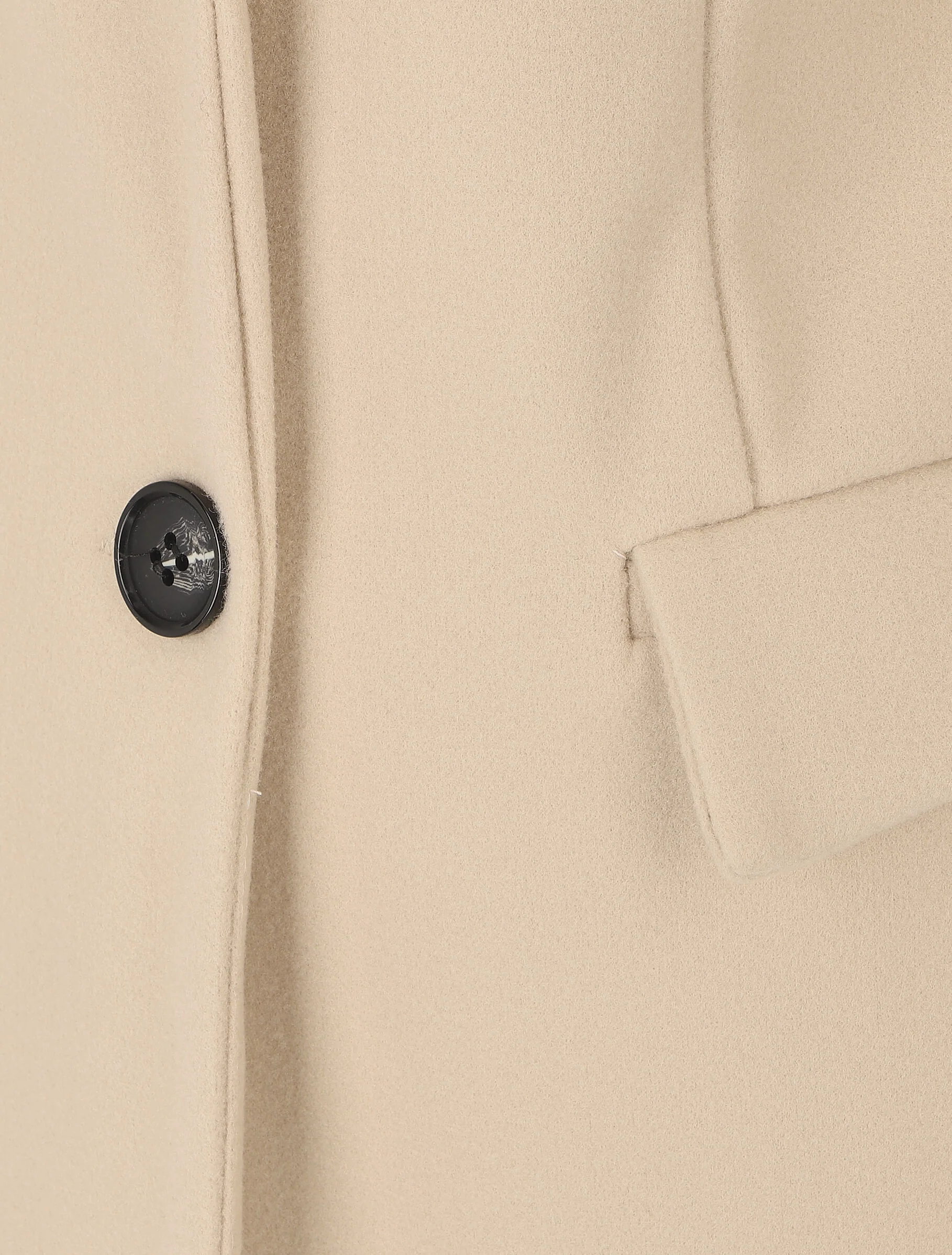 Lange double-breasted jas met knopen - Beige - Image 3