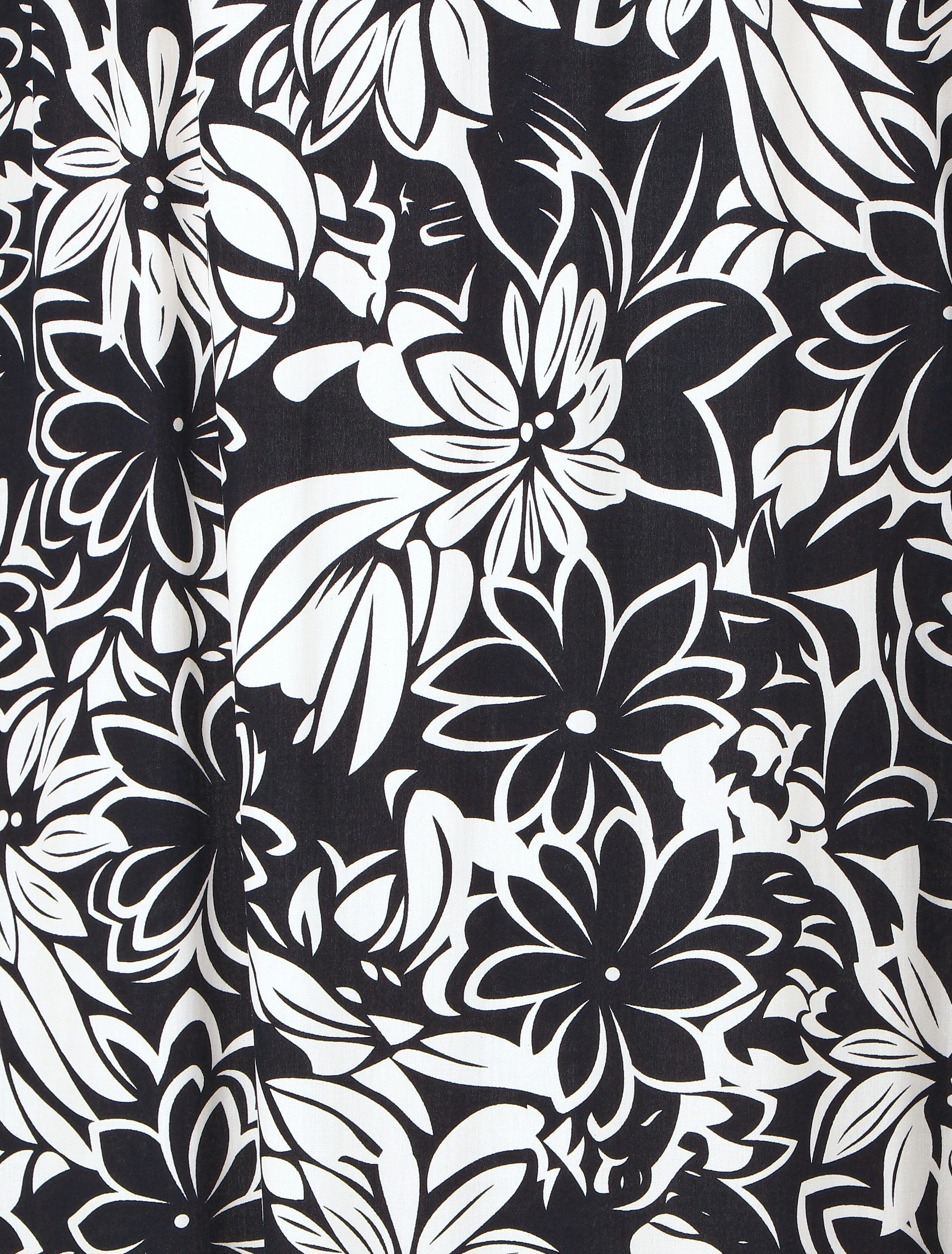 Lange gebloemde rok met elastische tailleband - Nachtblauw - Image 3