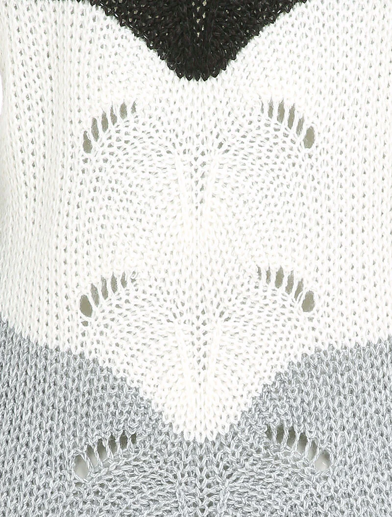 Lange gebreide trui - Zwart - Image 3