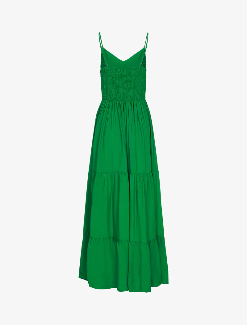 Lange effen jurk - groen - Image 2