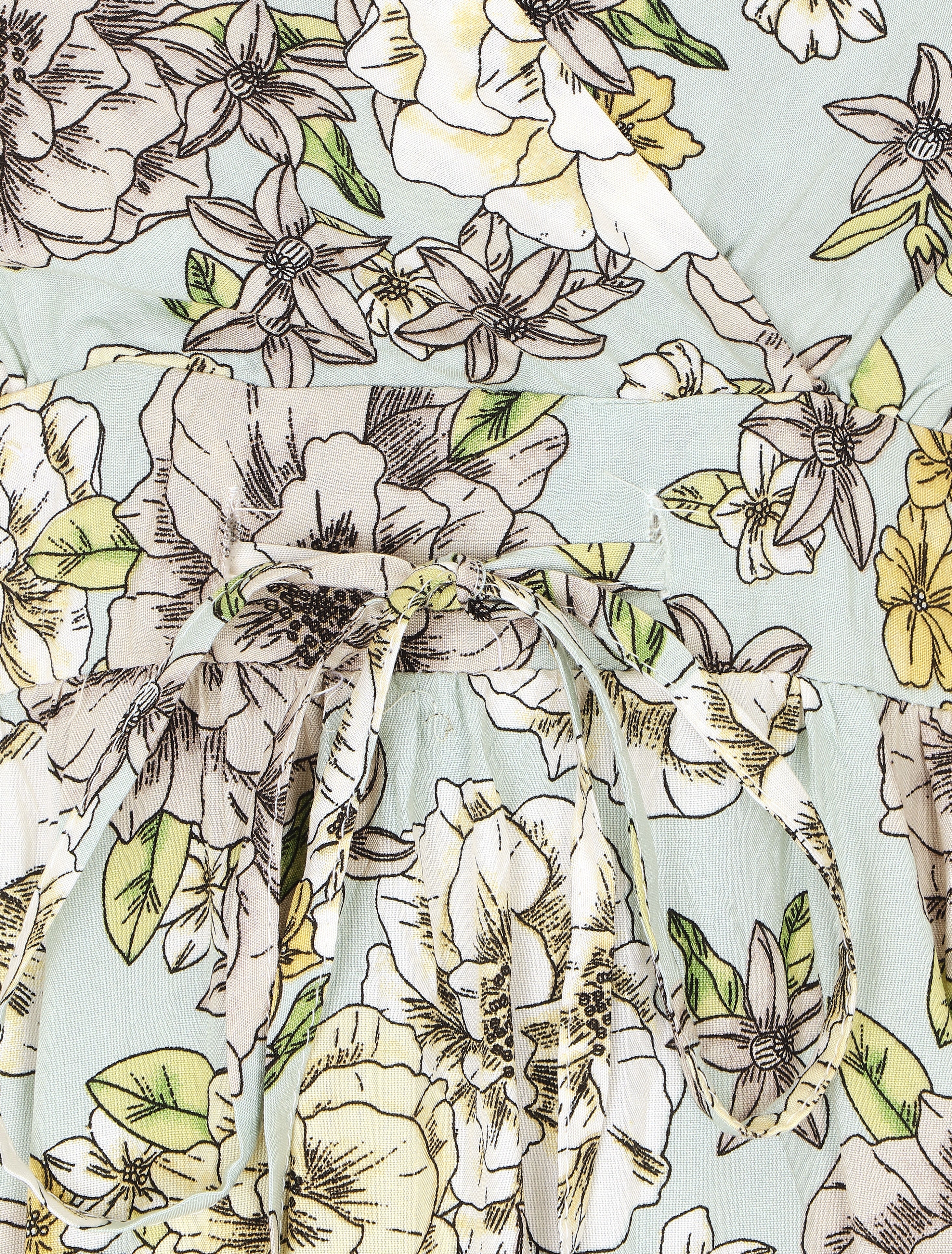 Lange jurk met bloemenprint - watergroen - Image 3