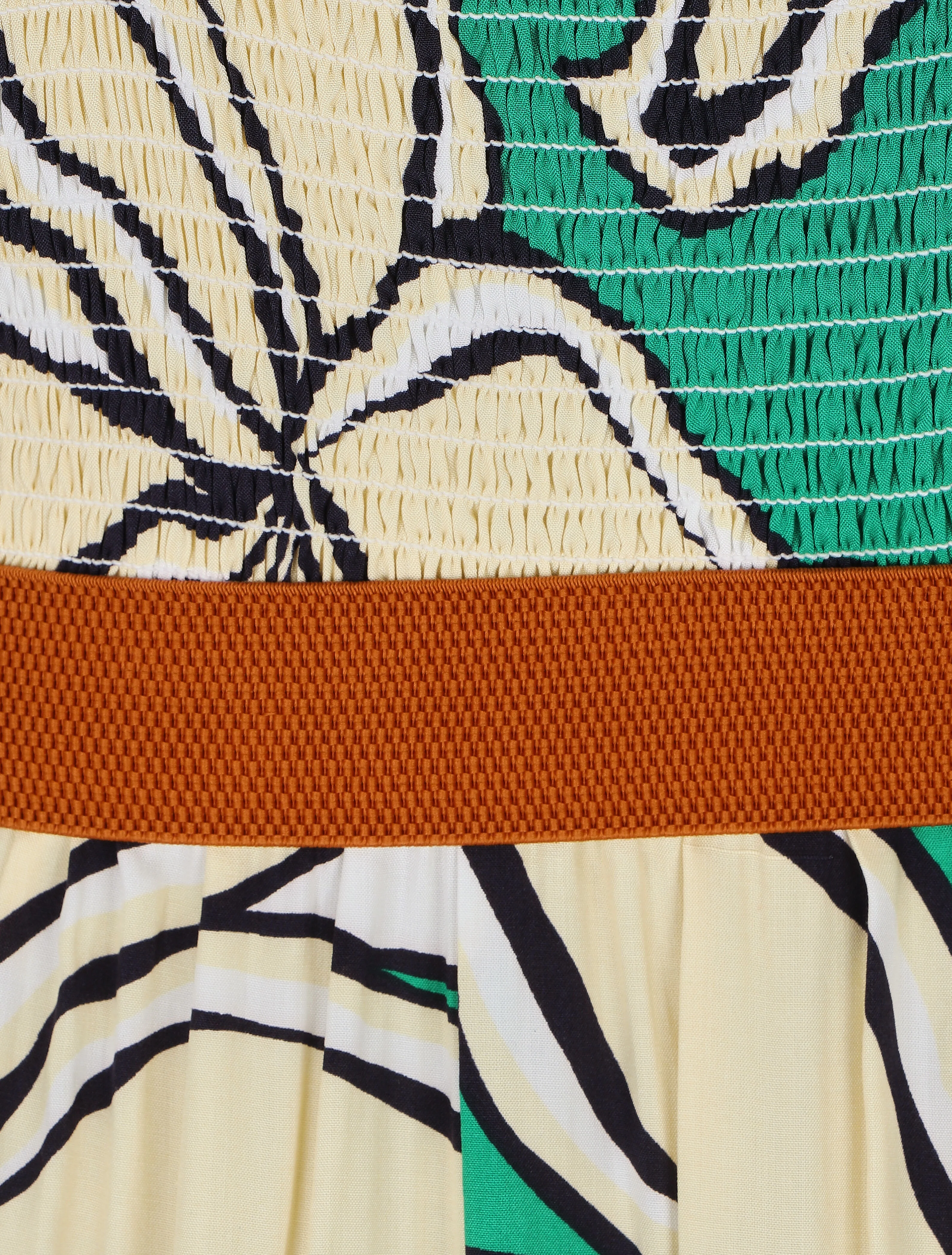 Lange jurk met grote bloemenprint - groen - Image 3