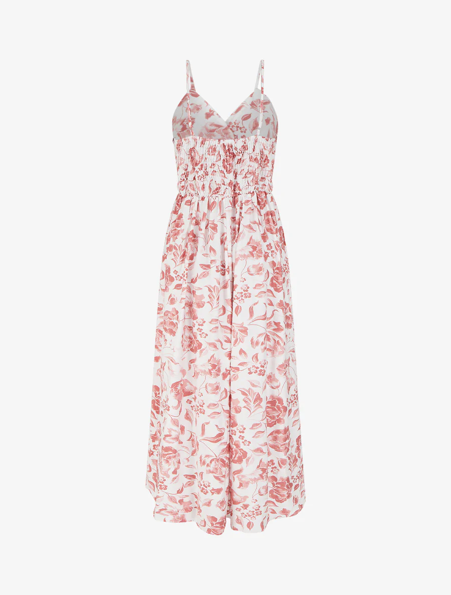Lange jurk met rozenprint - Roos - Image 2