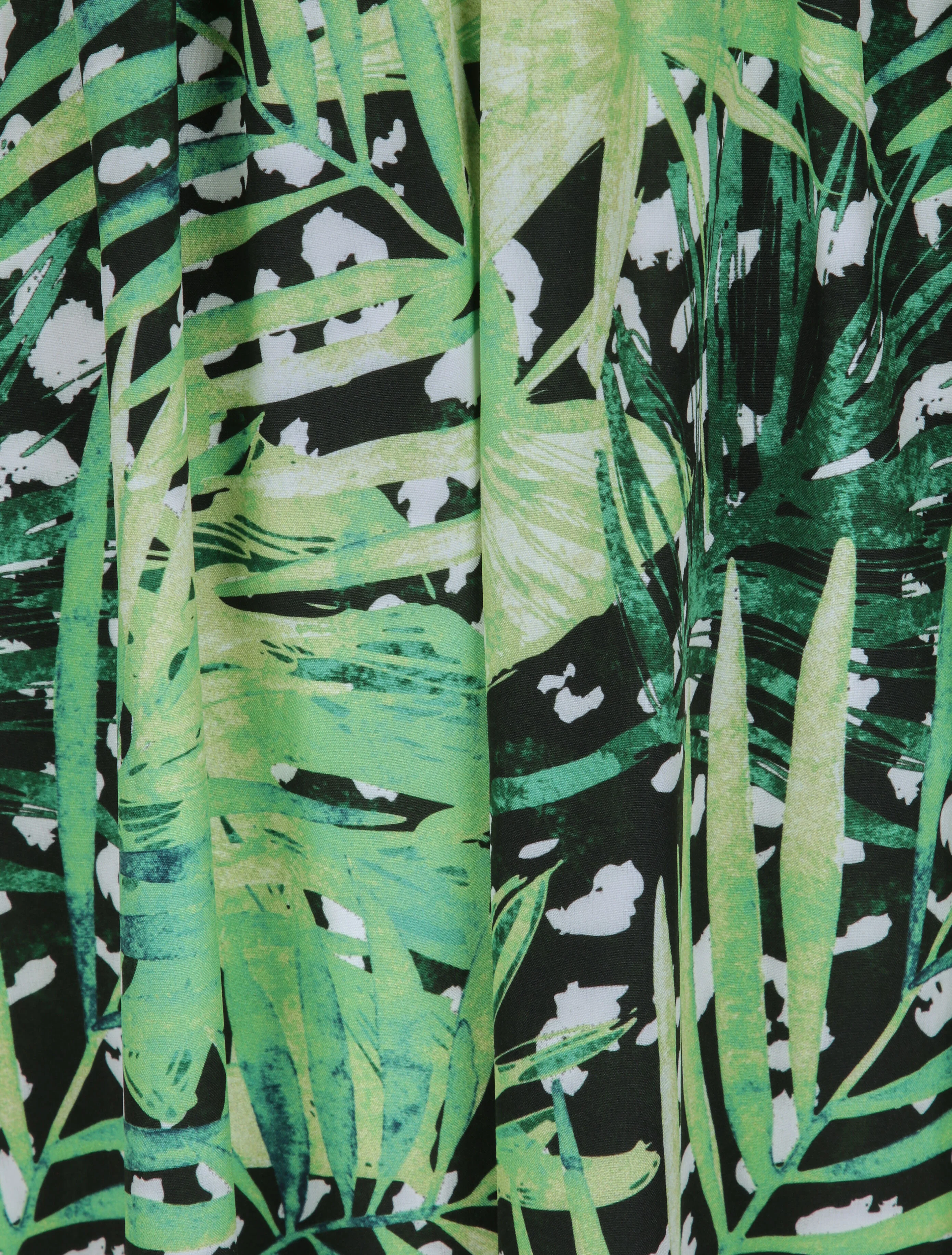 Lange jurk met tropische bloemenprint - Zwart - Image 3