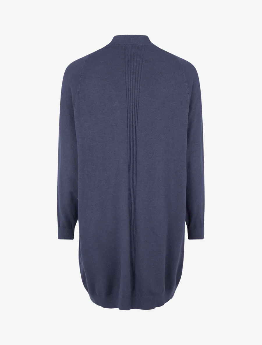 Lange, losse gilet met vleermuismouwen - Marine - Image 2