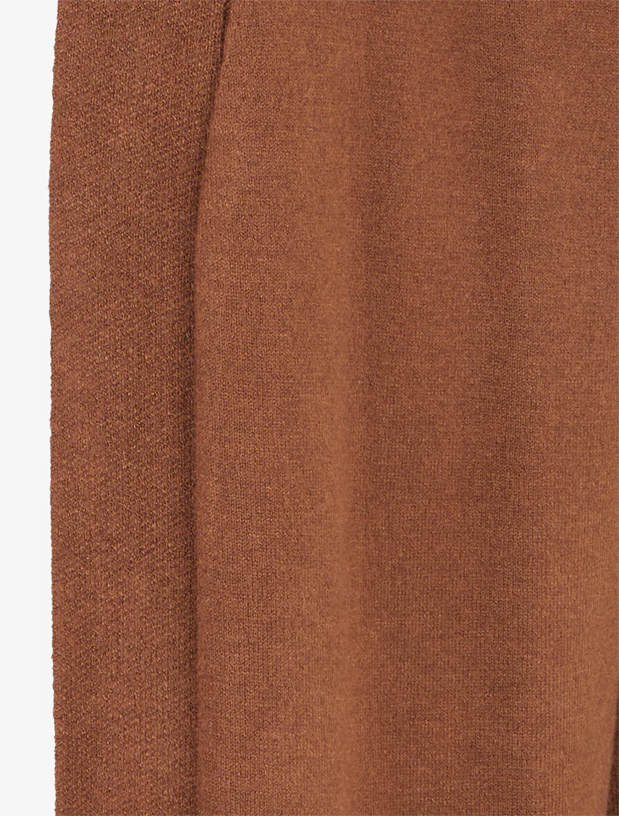 Lange, losse gilet met vleermuismouwen - Bruin - Image 3