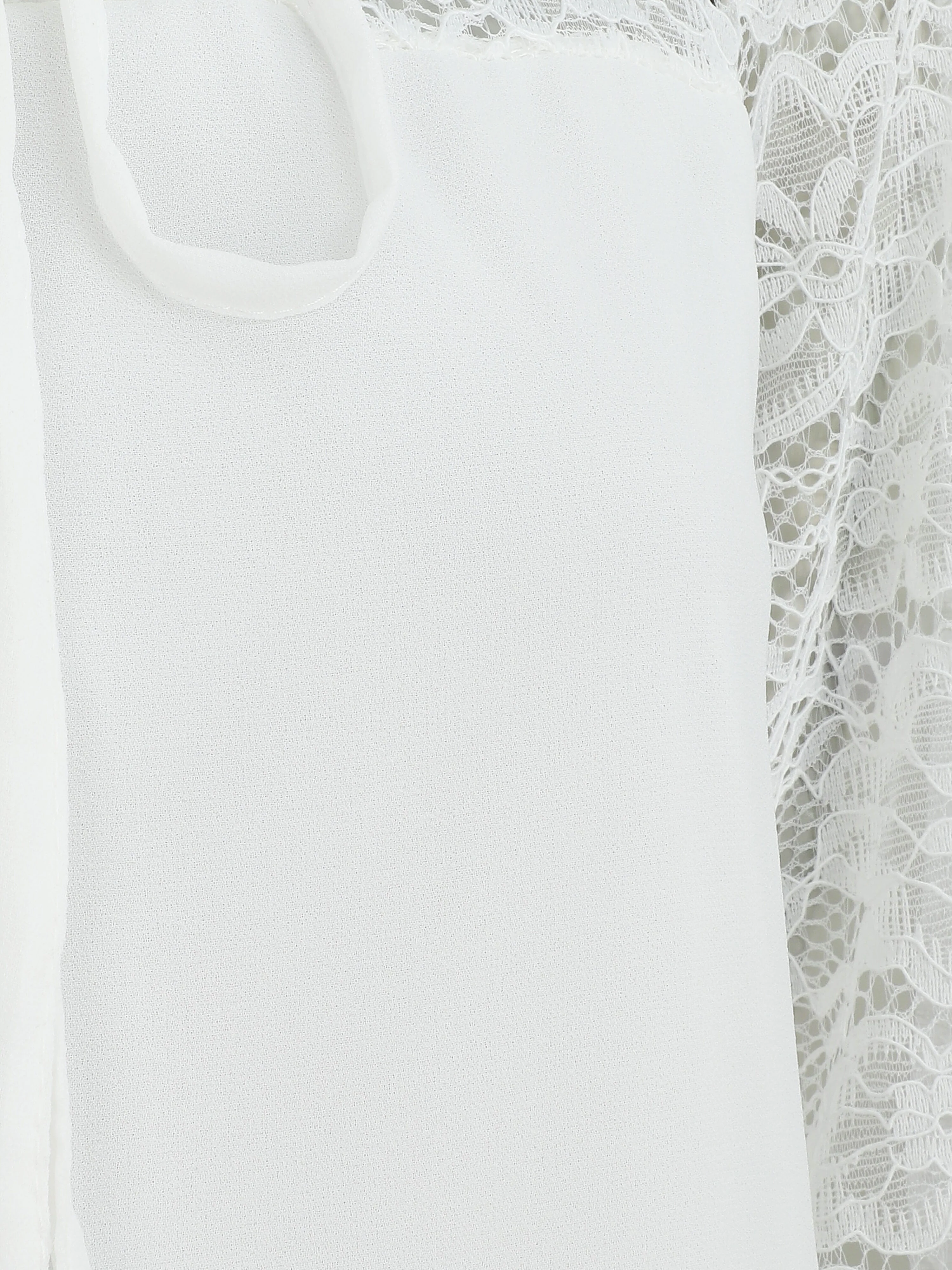 Lange mouwen blouse met kanten gaatjes - Wit - Image 3