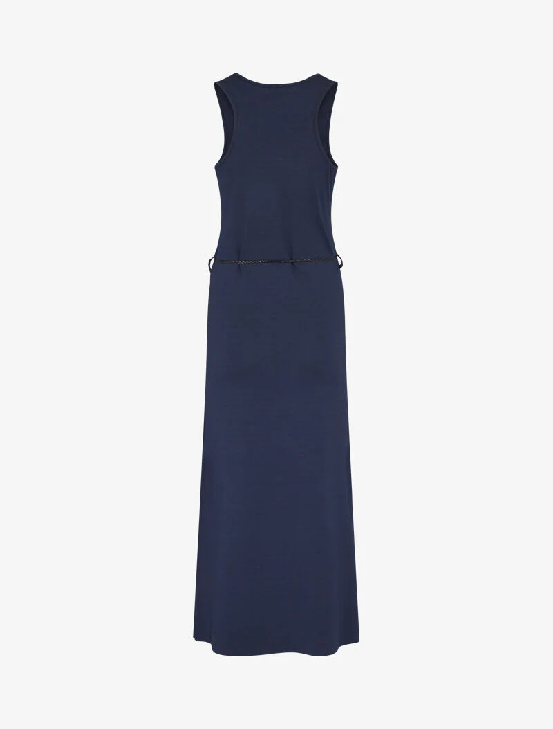 Lange tankjurk met open zijkanten - marineblauw - Image 2