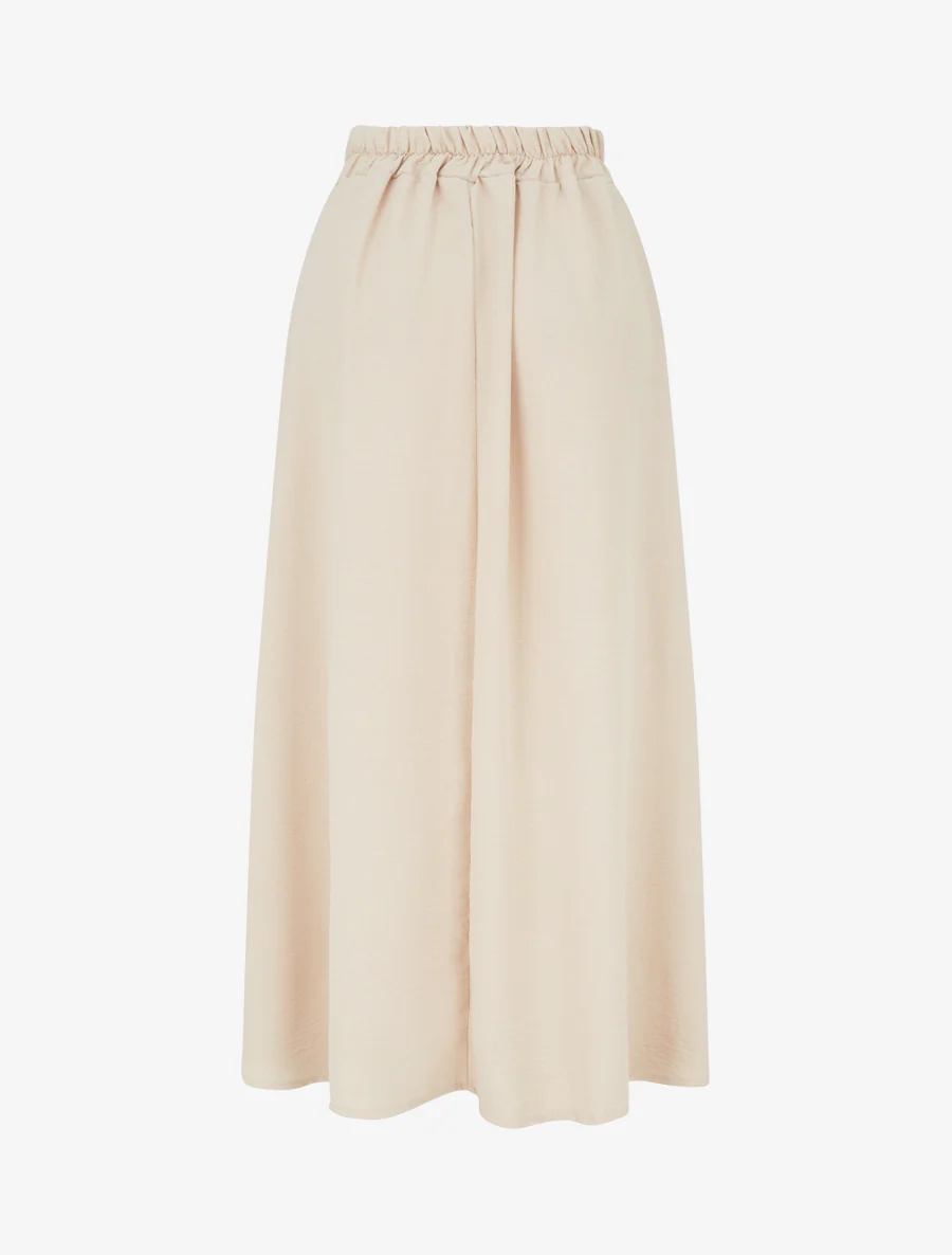 Lange vloeiende rok met bedrukt patroon - Beige - Image 2