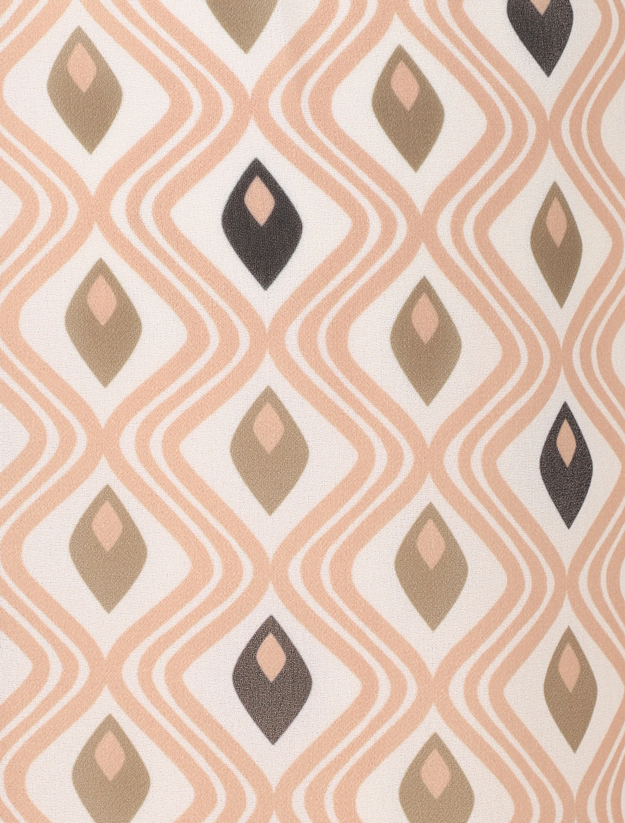 Lange voile geprinte geometrische gestileerde rok - Beige - Image 3