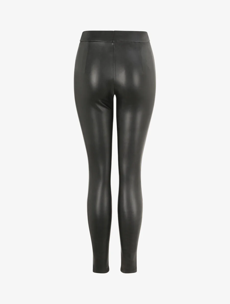 Stretch legging in imitatieleer - Zwart - Image 2