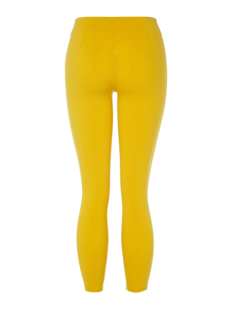 Ultra skinny legging met rits - geel - Image 2
