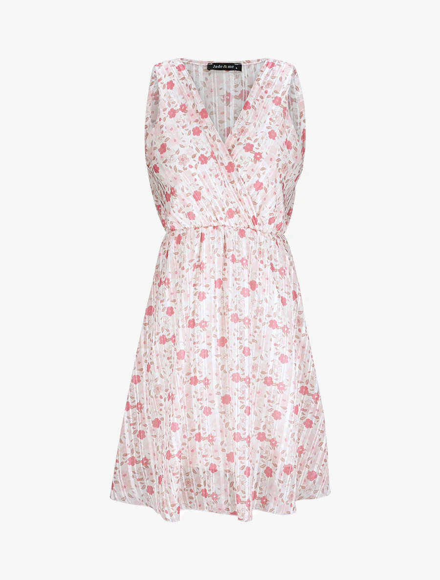 Lente bloemenprint jurk - Wit