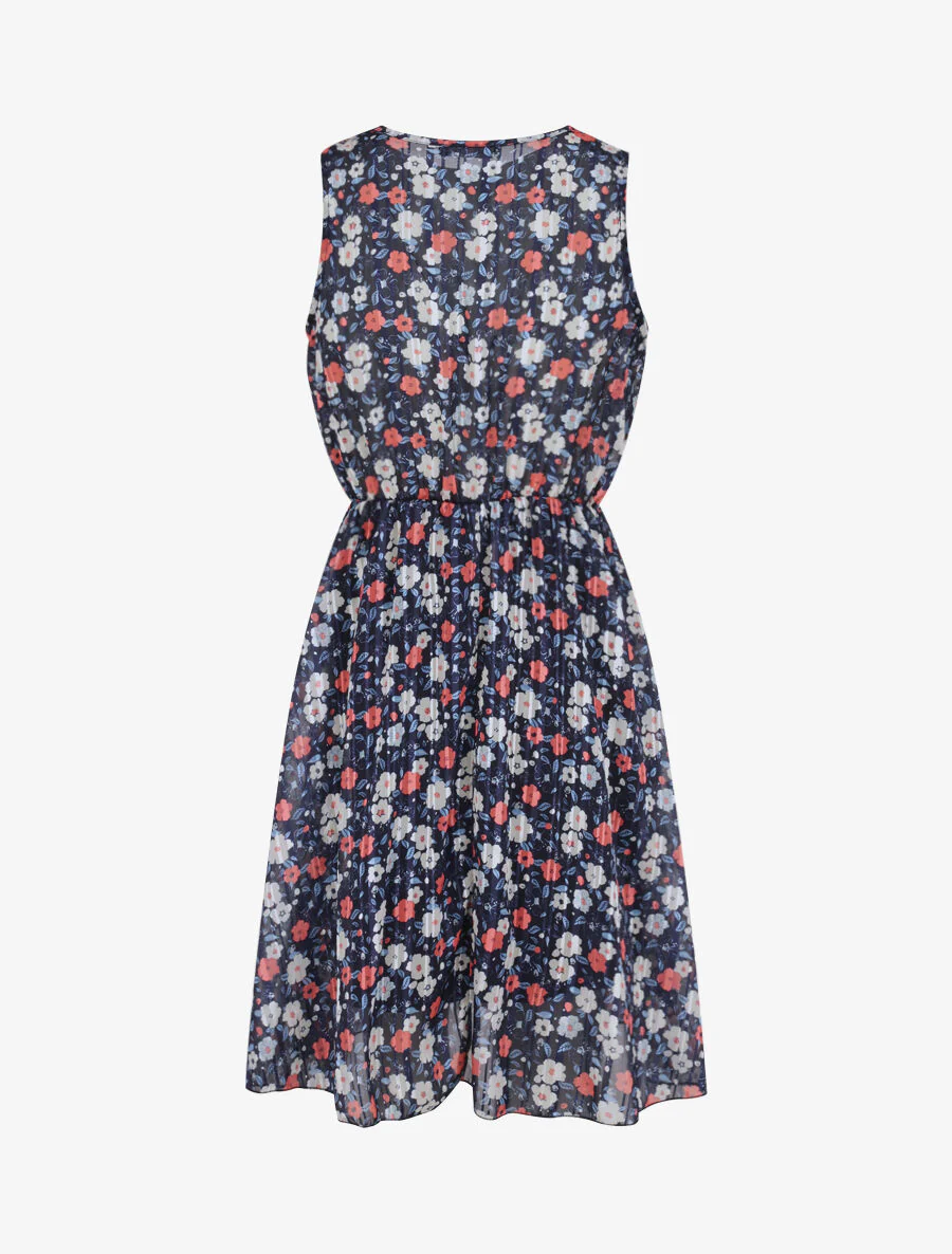 Lente bloemenprint jurk - Marine - Image 2