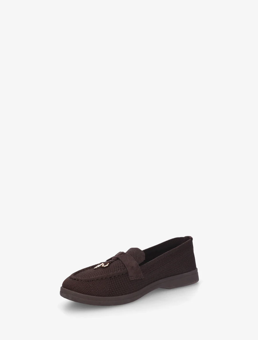 Leren mocassins met metalen juwelen - Bruin - Image 3