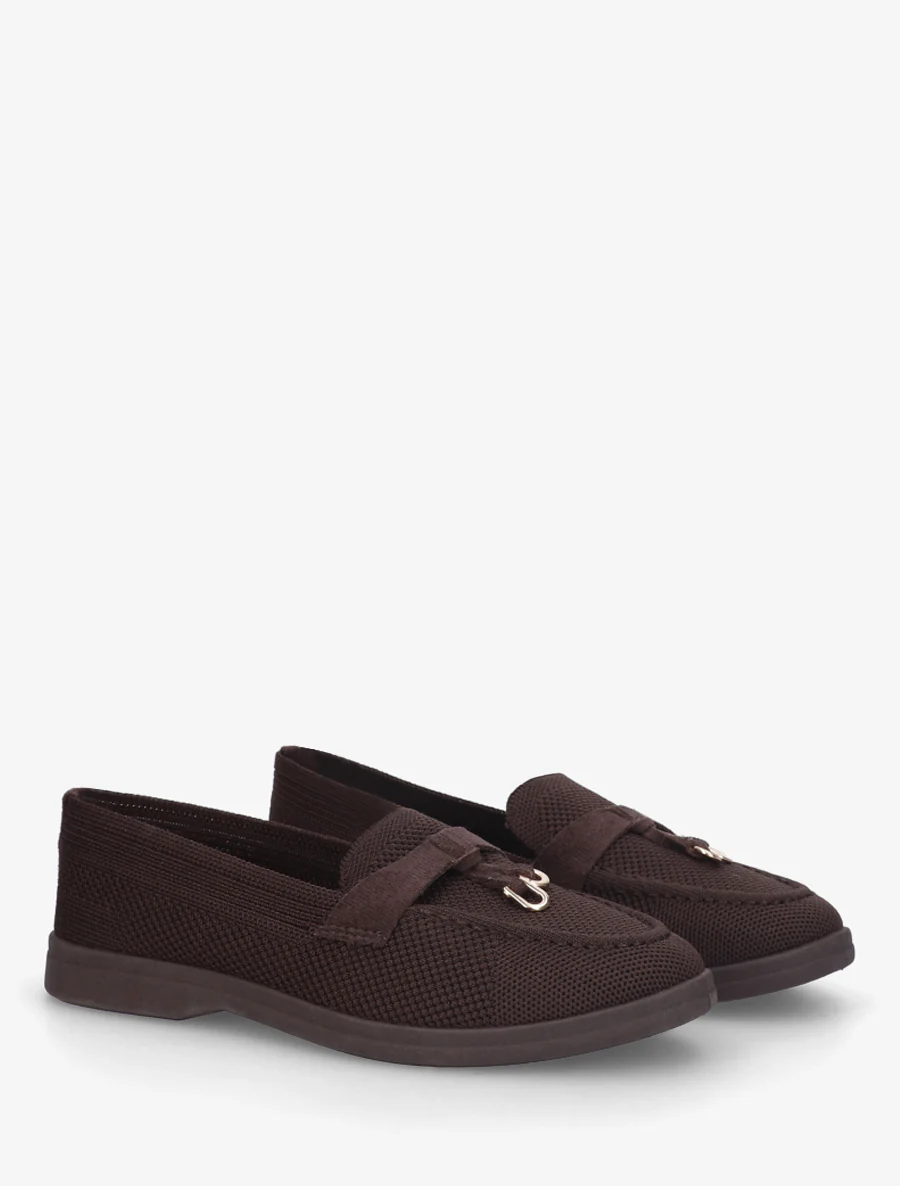 Leren mocassins met metalen juwelen - Bruin - Image 4