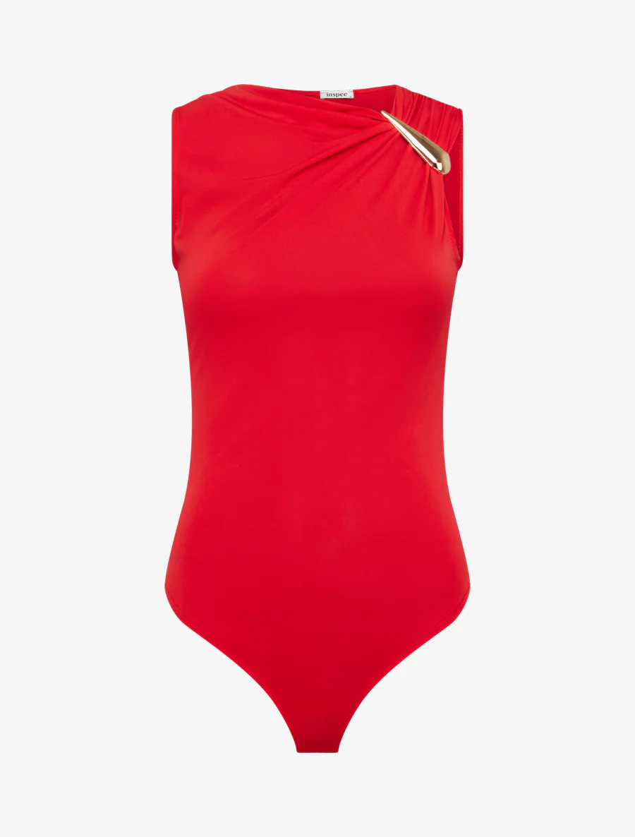 Lichaamsstretch met juweelinzet - Rood