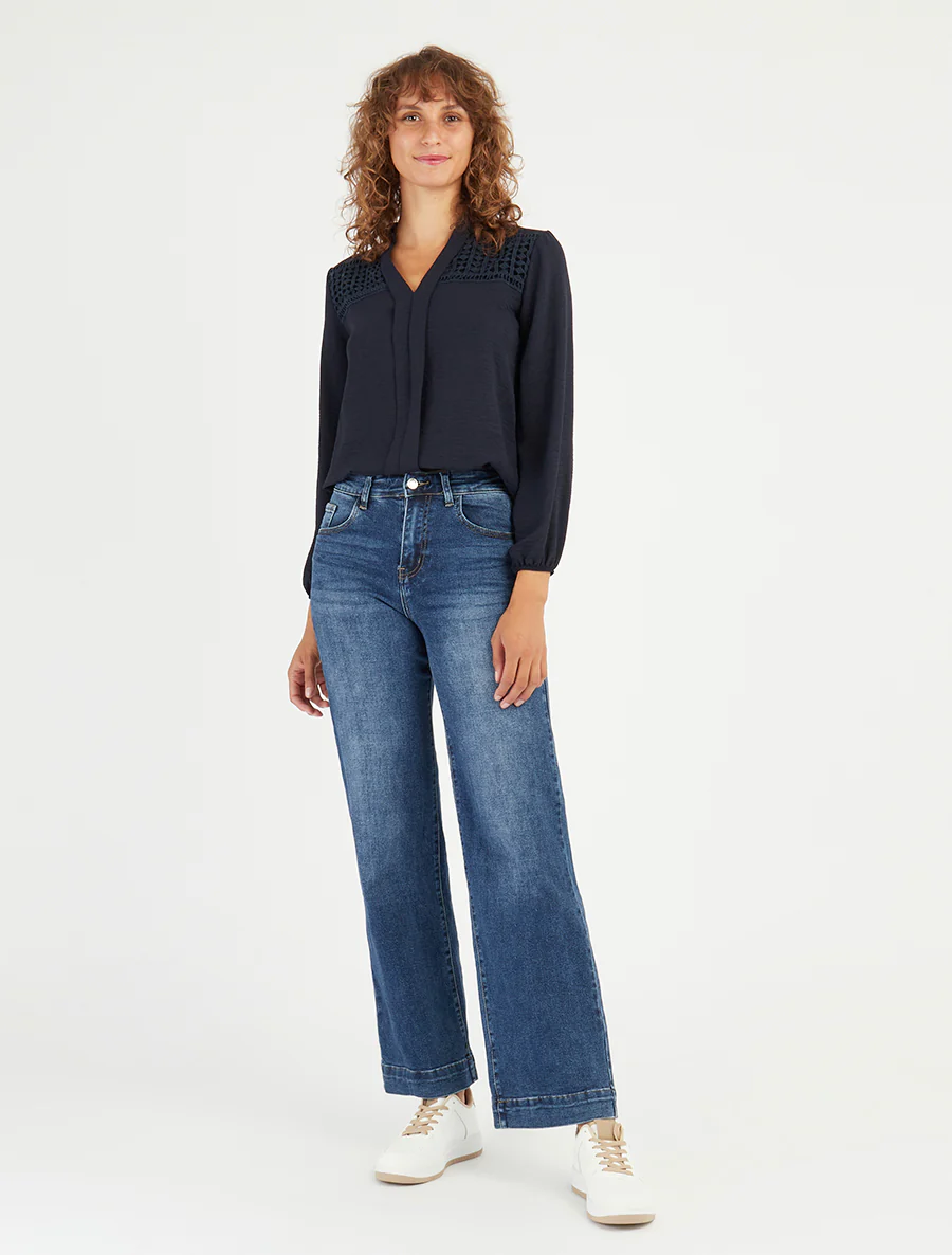 Licht vervaagde rechte jeans - Blauw - Image 4