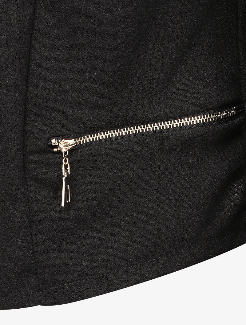Lichte blazer met inkeping kraag - Zwart - Image 3