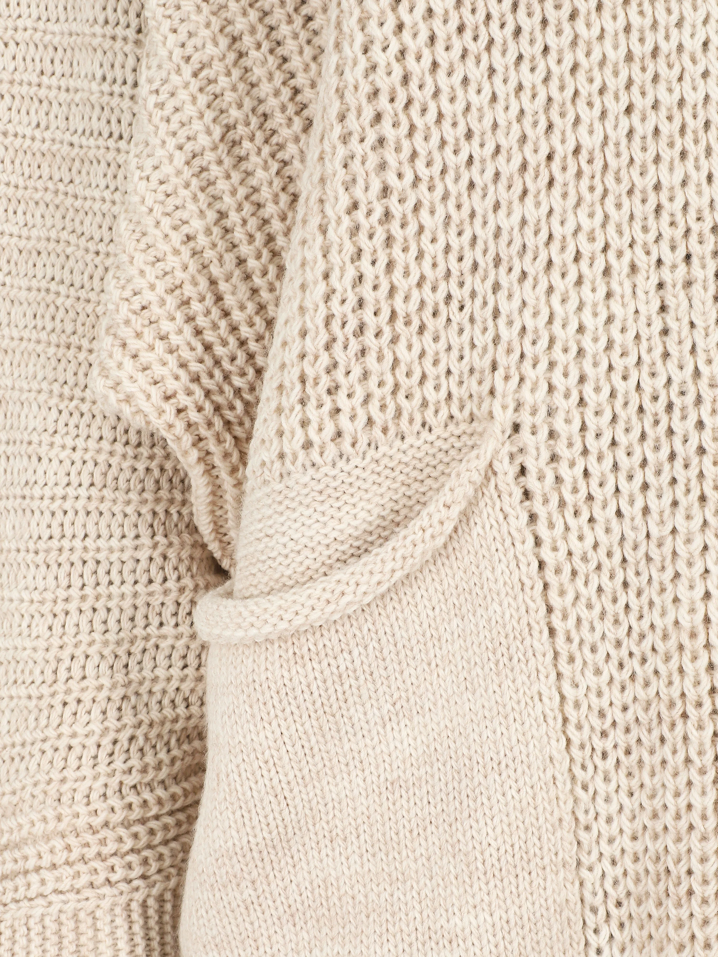 Losjes vallend halflang vest - Beige - Image 3