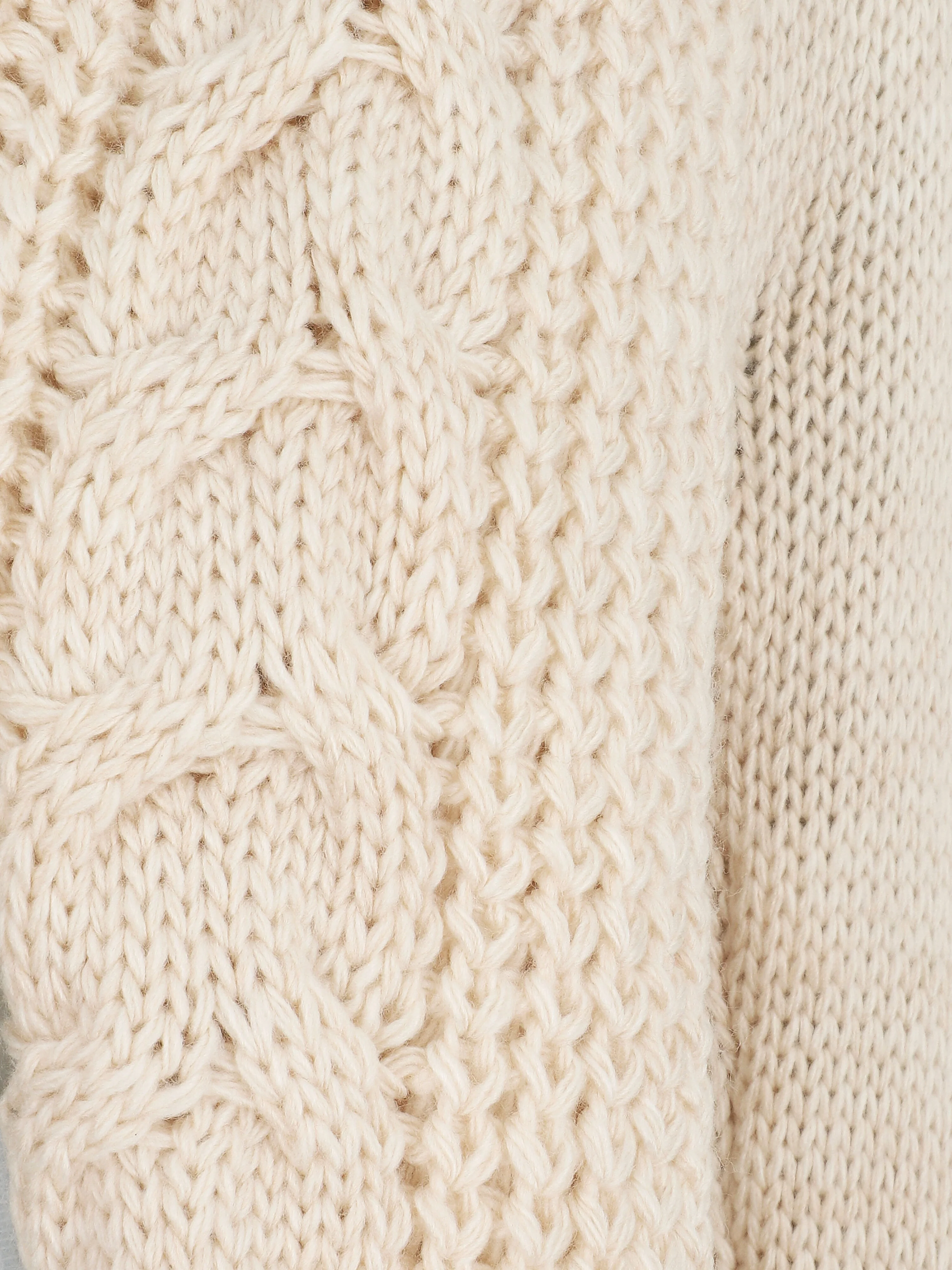 Losjes vallend vest met sjaalkraag - Beige - Image 3
