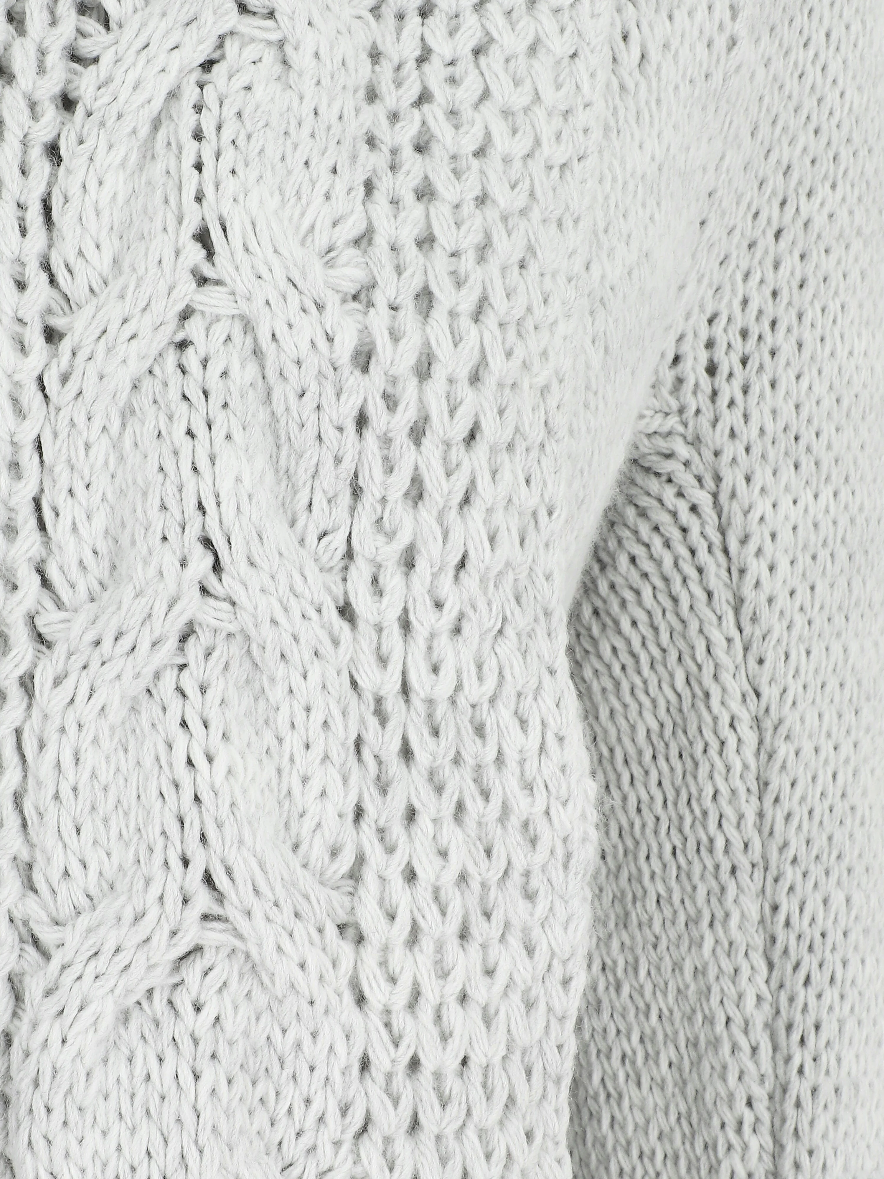 Losjes vallend vest met sjaalkraag - Lichtgrijs - Image 3