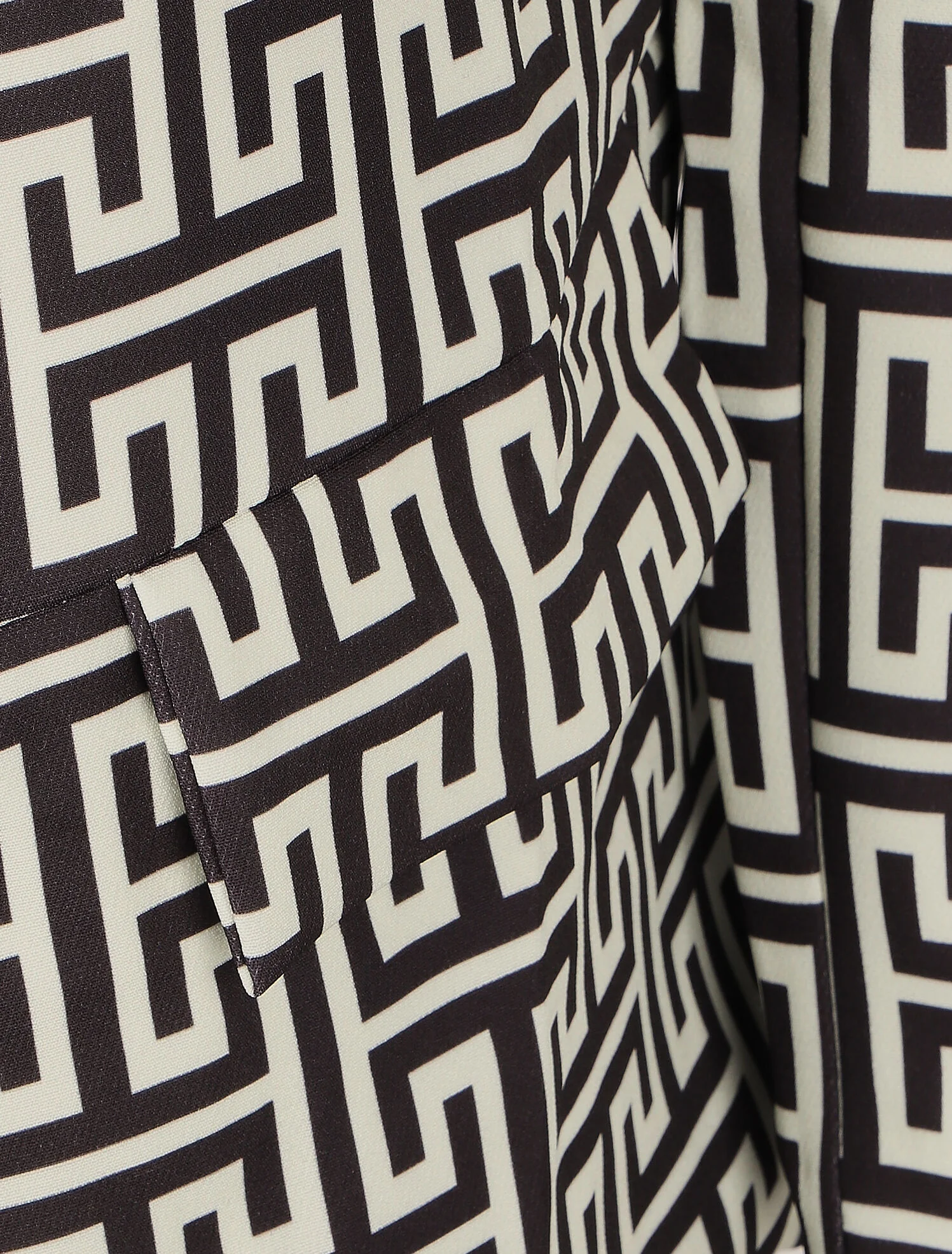 Losse blazer met Griekse print - wit - Image 3