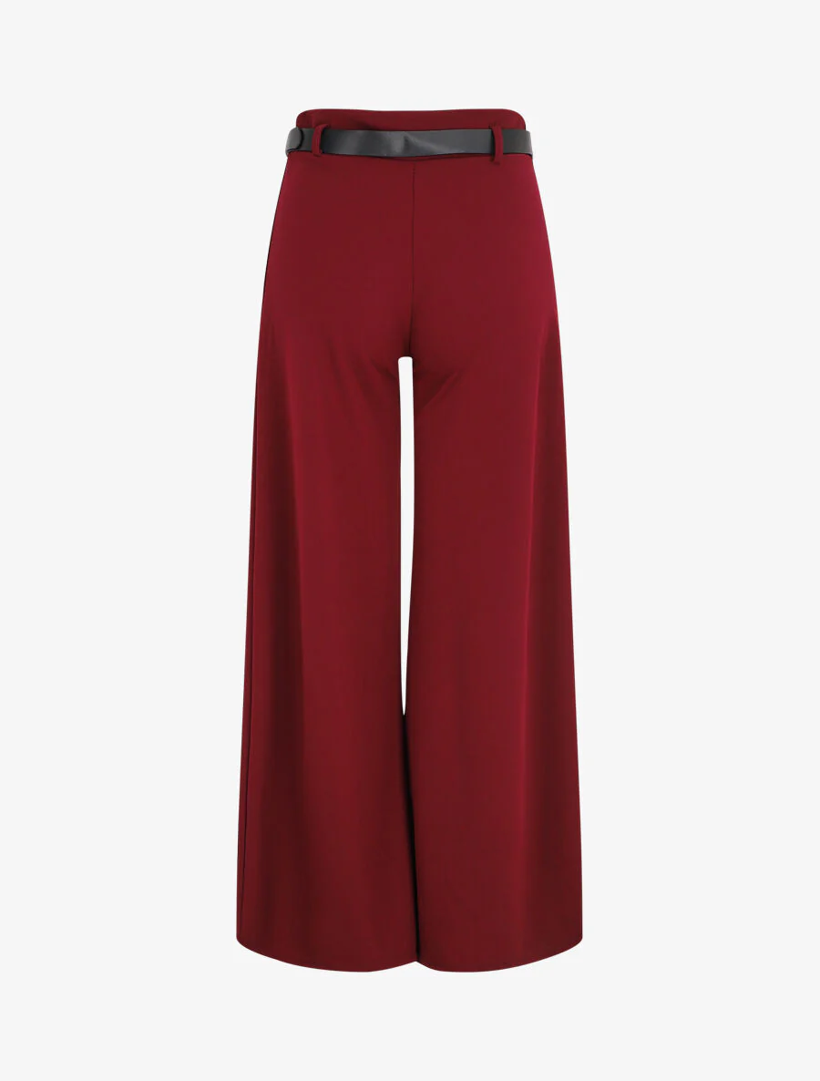 Losse broek. wijd model - bordeauxrood - Image 2