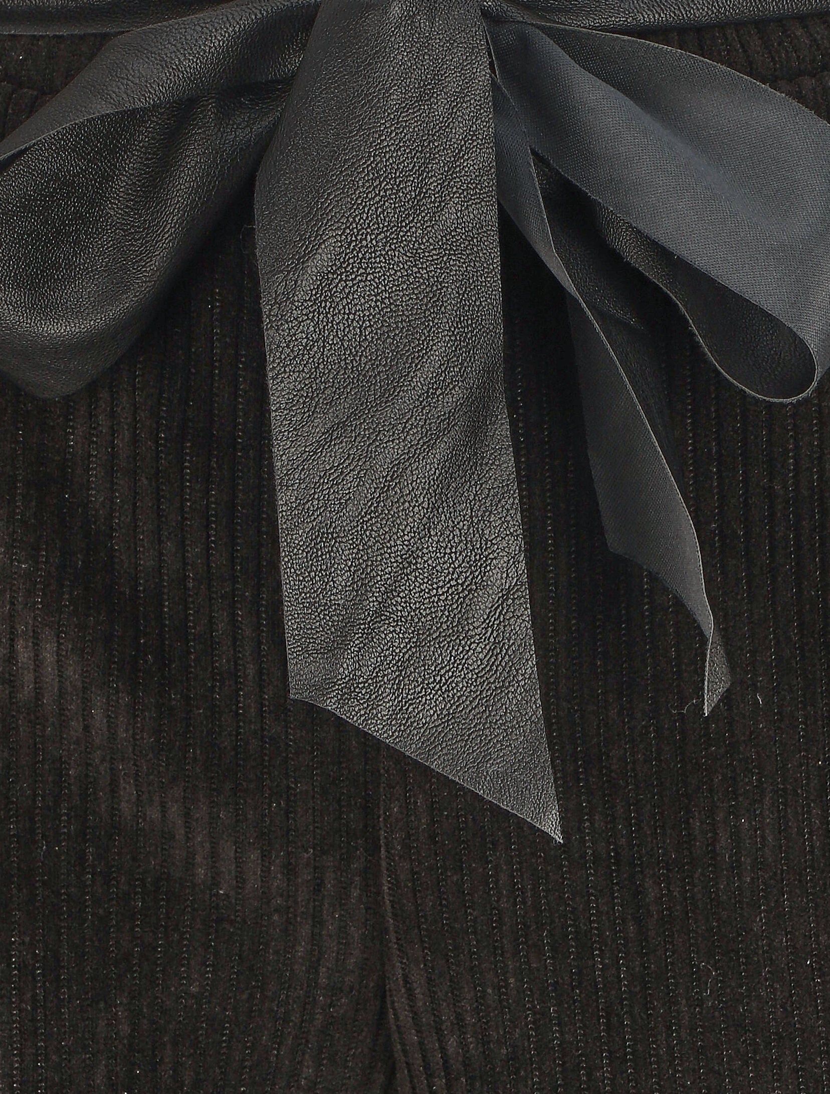 Losse corduroy broek - zwart - Image 3