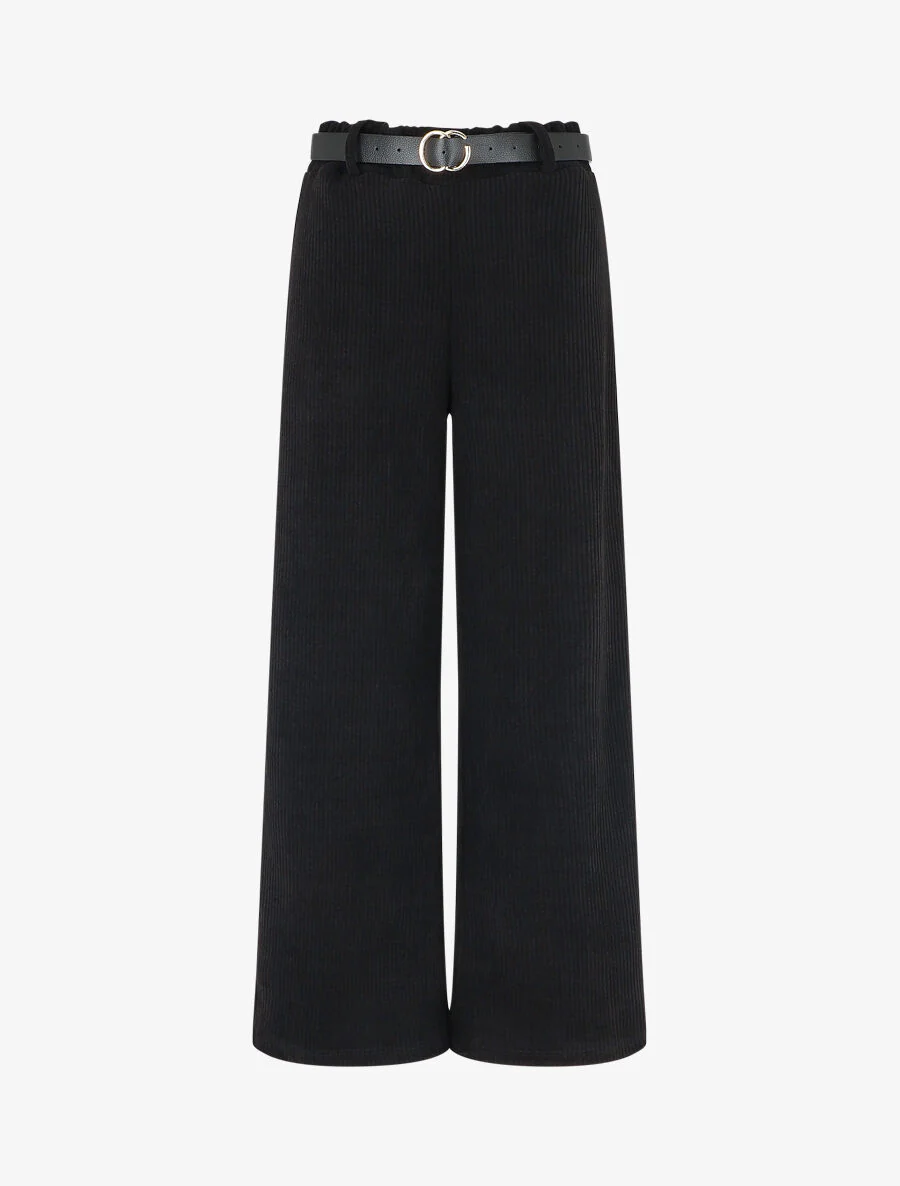 Losse corduroy broek - Zwart