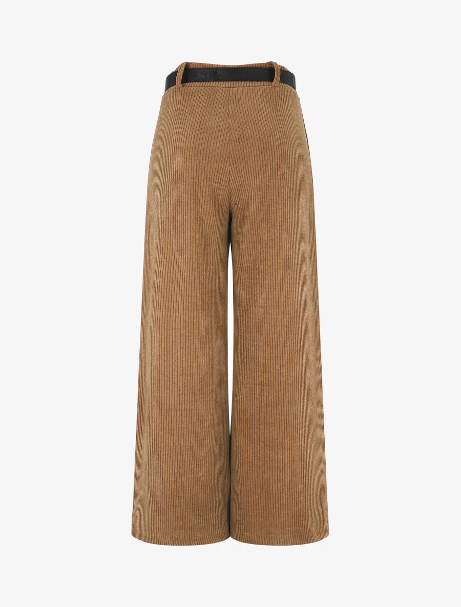 Losse corduroy broek - Camel - Image 2