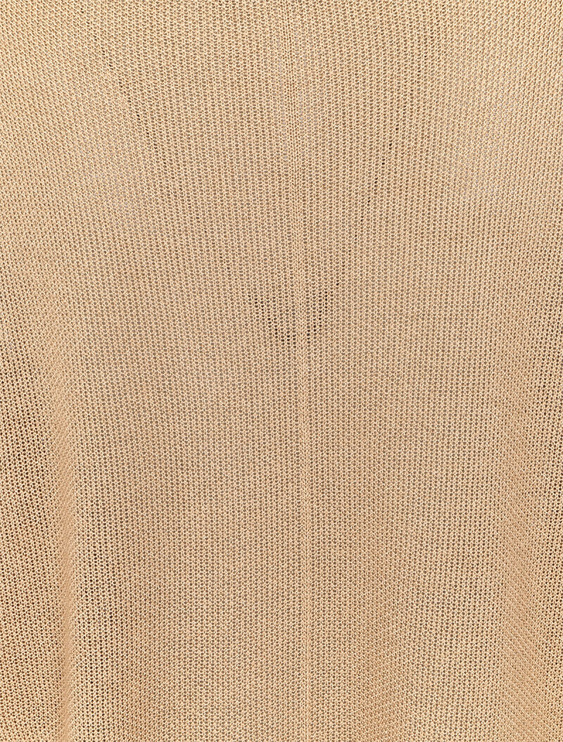 Fijngebreide trui met 3/4 mouwen - Beige - Image 3