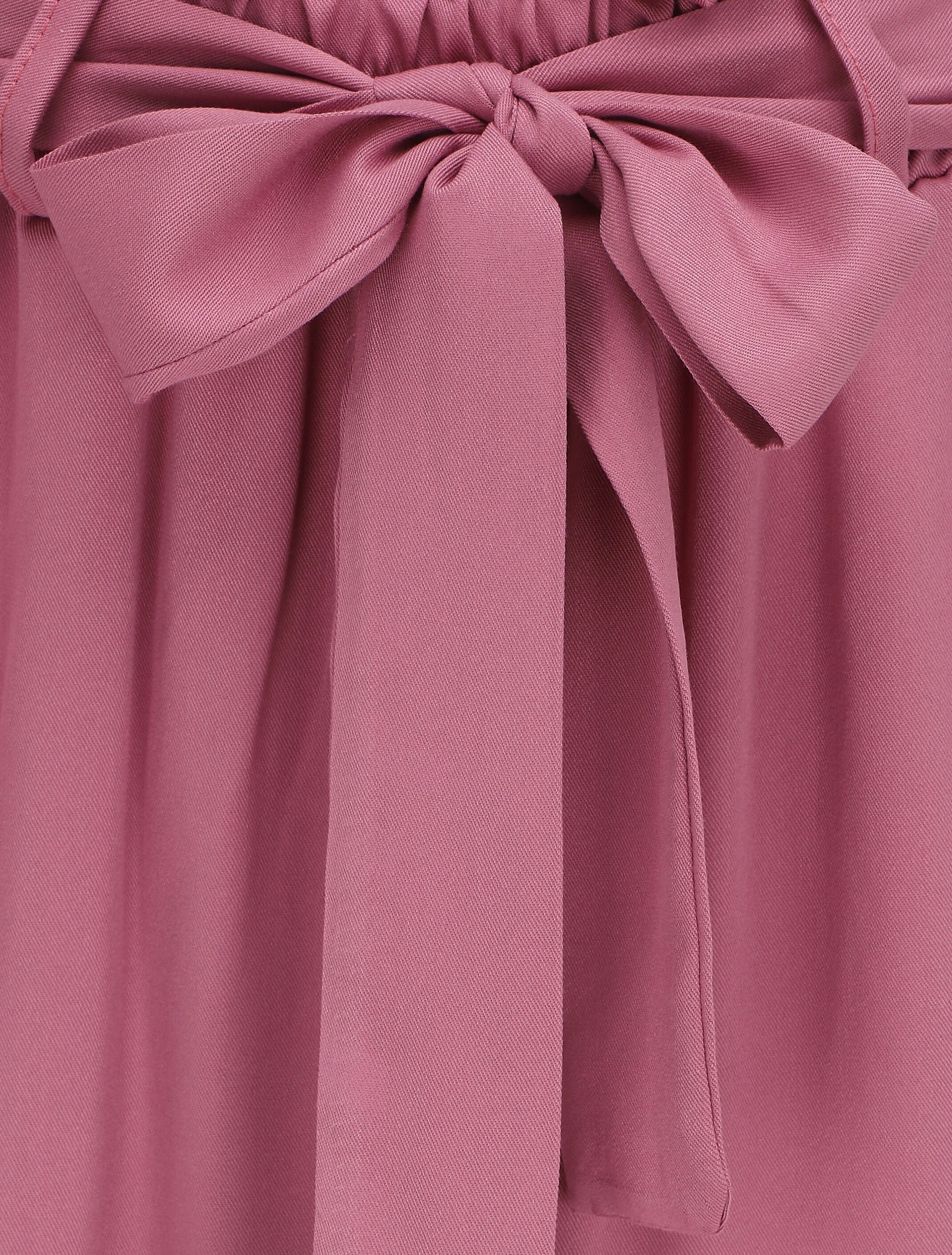 Losse papieren zak rechte broek - Mauve - Image 3